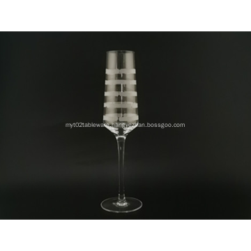 Clear Champagne Flutes Glass With Etching